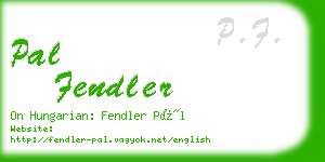 pal fendler business card